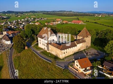 Château de Vaulruz, Château de Vaulruz, Vaulruz, canton de Fribourg, Suisse Banque D'Images