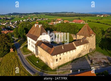 Château de Vaulruz, Château de Vaulruz, Vaulruz, canton de Fribourg, Suisse Banque D'Images