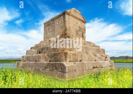 Cyrus Le Grand Tombeau, Pasargadae, Fars Province, Iran Banque D'Images