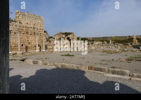 Agora À Perge, Turquie Banque D'Images