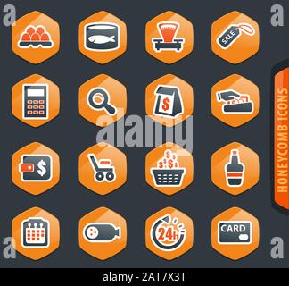 Magasin d'icons set Illustration de Vecteur