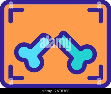 X-ray image vecteur icône. Illustration symbole contour isolé Illustration de Vecteur