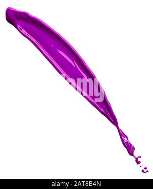 peinture violette splendide isolée sur fond blanc Banque D'Images