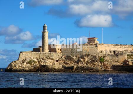 Cuba, la Havane, Castillo de los Tres Reyes del Morro, monument historique, Banque D'Images