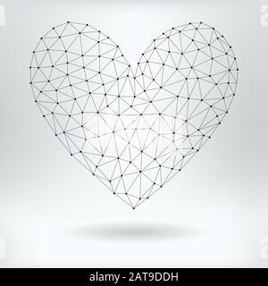 Vecteur Net symbole du cœur Illustration de Vecteur