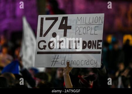 Londres, Royaume-Uni. 31 janvier 2020. Laissez les partisans se rassembler à Westminster pour célébrer le jour où la Grande-Bretagne quitte officiellement l'UE. Crédit: Guy Bell/Alay Live News Banque D'Images