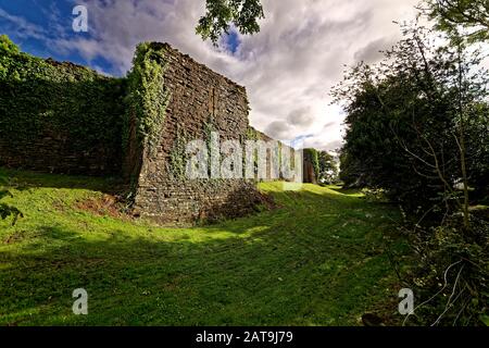 Le château blanc (en gallois : Castell Gwyn), également connu historiquement sous le nom de château de Lattilio, est un château ruiné près du village de Lattilio Crossenny in Banque D'Images