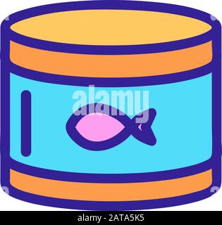 Le thon en icône vecteur. Illustration symbole contour isolé Illustration de Vecteur