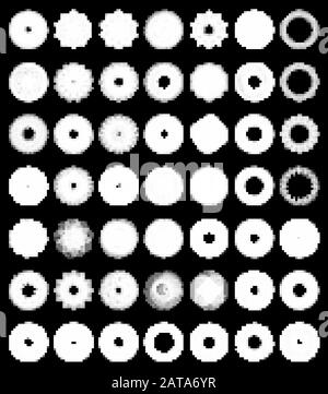 Motif De Rosettes À Rotation Vectorielle - Jeu D'Éléments Épicycloïdes Et Hypocycloïdes Du Spirographe Graphique - Generative Op Art Illustration de Vecteur