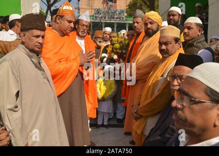 Ajmer, Inde. 31 janvier 2020. Sufi Basant est un festival indien dans la cour de Dargah Khwza Moinuddin Chishty à Ajmer, Rajasthan, Inde. (Photo De Shaukat Ahmed/Pacific Press) Crédit: Pacific Press Agency/Alay Live News Banque D'Images