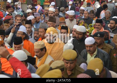 Ajmer, Inde. 31 janvier 2020. Sufi Basant est un festival indien dans la cour de Dargah Khwza Moinuddin Chishty à Ajmer, Rajasthan, Inde. (Photo De Shaukat Ahmed/Pacific Press) Crédit: Pacific Press Agency/Alay Live News Banque D'Images