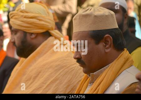 Ajmer, Inde. 31 janvier 2020. Sufi Basant est un festival indien dans la cour de Dargah Khwza Moinuddin Chishty à Ajmer, Rajasthan, Inde. (Photo De Shaukat Ahmed/Pacific Press) Crédit: Pacific Press Agency/Alay Live News Banque D'Images