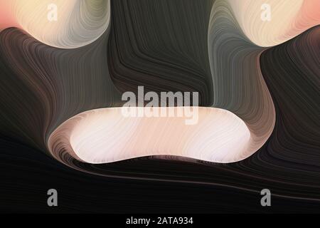 lignes d'onde artistiques et couleurs fluides style avec les vagues modernes fond design avec bébé rose, vert très foncé et brun pastel. Banque D'Images