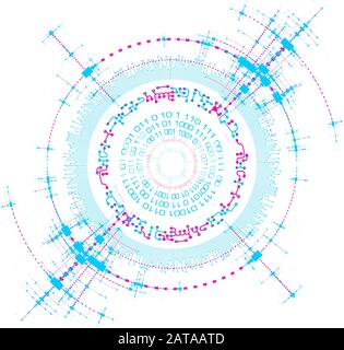 Elément Vector Hitech - Concept De Diagramme Circulaire Technologique - Modèle Graphique Vectoriel Illustration de Vecteur