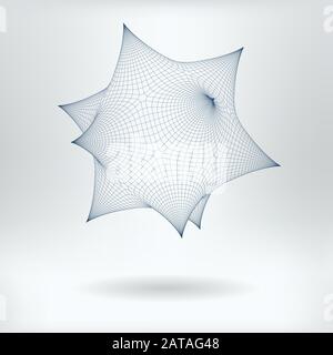Icône De Modèle De Virus Vectoriel En 3 Dimensions Ou De Concept Nanostar - Lowiny Virus Ou Nanobot, Foglet Particle Structure Illustration de Vecteur