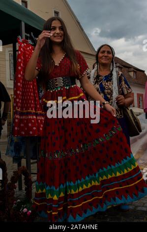 Incroyable Gypsy au Festival Roma à Sibiu, Roumanie Banque D'Images