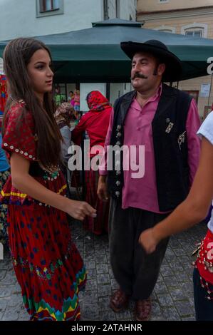 Incroyable Gypsy au Festival Roma à Sibiu, Roumanie Banque D'Images