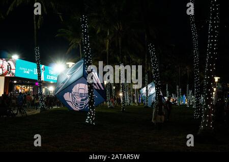 Miami Beach, Floride, États-Unis. 31 janvier 2020. Ambiance au Super Bowl LIV Experience à Miami Beach, FL 31 janvier 2020. Crédit: Mpi140/Media Punch/Alay Live News Banque D'Images