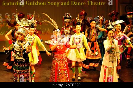 Guizhou Dance Troupe Chine Banque D'Images