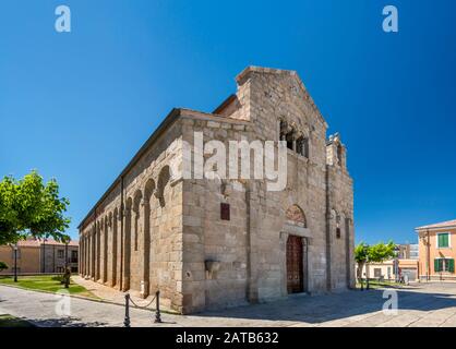 Chiesa di San Simplicio, 11-12e siècle, style religieuse pisane, ancienne cathédrale de Olbia, Gallura région, province de Sassari, Sardaigne, Italie Banque D'Images