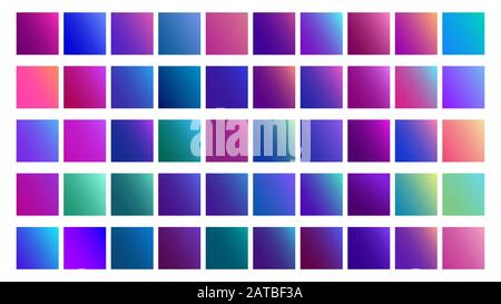 Ensemble de gradients dans des tons de bleu. Illustration de Vecteur