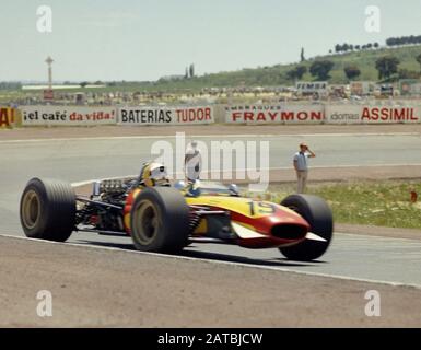 BOLIDO DE FORMULE 2 EN CARRERA. EMPLACEMENT: CIRCUITO DEL JARAMA. PROVINCIA. MADRID. ESPAGNE. Banque D'Images