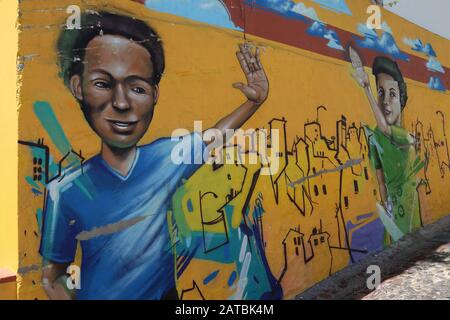 Bryant Street Mural, Bo Kaap, Cape Town, Table Bay, Western Cape Province, Afrique Du Sud, Afrique Banque D'Images