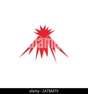 logo simple volcano mountain rock Illustration de Vecteur