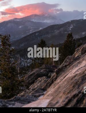 De nombreux parcs se courbe, sur Trail Ridge Road. Estes Park, Colorado Banque D'Images