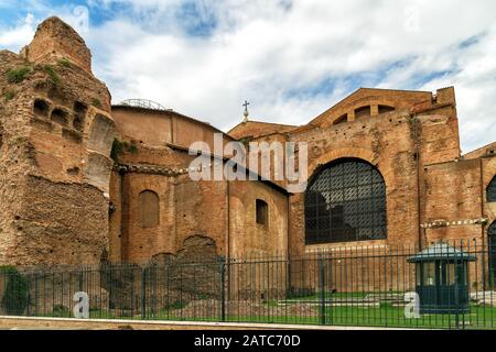 Ruines des bains de Dioclétien (Thermae Dioclétiani) à Rome, Italie Banque D'Images