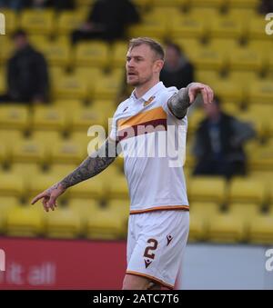 Livingston, Royaume-Uni. 1 févr. 2020. Richard Tait de Motherwell lors du match de la Scottish Premiership entre Livingston FC et Motherwell FC à l'aréna Tony Macaroni de Livingston le 1 er février 2020. Crédit: Spp Sport Press Photo. /Alay Live News Banque D'Images