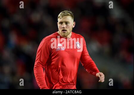 31 janvier 2020, Stade Totalement Wicked, St Helens, Angleterre; Betfred Super League, Saint Helens contre Salford Red Devils : James Greenwood (21) de Salford pendant la période de préchauffage Banque D'Images