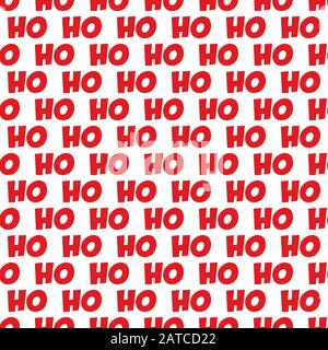 Motif Ho Ho Ho Ho De Noël Sans Couture. Idéal pour le papier cadeau de Noël. Illustration de Vecteur