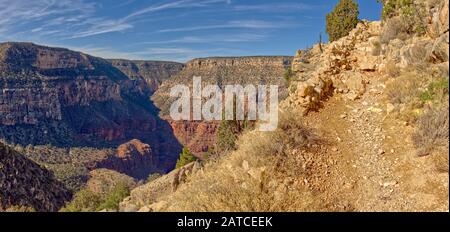 Hermit Creek Canyon Vue De Hermit Trail, Grand Canyon, Grand Canyon National Park, Arizona, États-Unis Banque D'Images