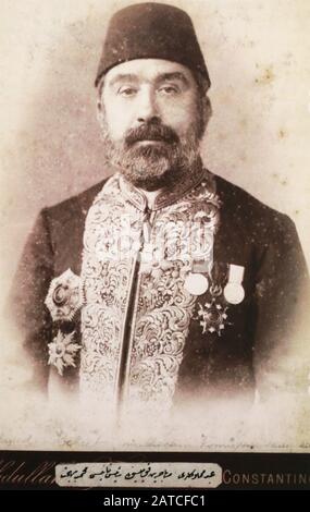 Mehmed Behcet (Behchet) - Président de la Commission Des Migrants dans l'Empire ottoman à la fin du XIXe - début du XXe siècle. Banque D'Images