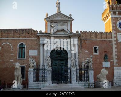 Porta Magna de l'Arsenale, Venise Banque D'Images