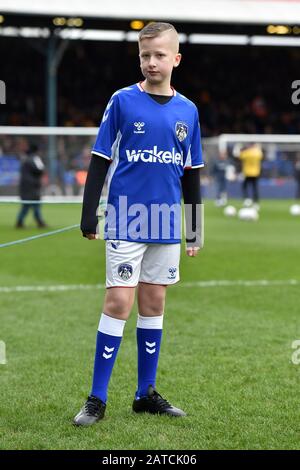 Oldham, Royaume-Uni. 01 février 2020. Oldham, ANGLETERRE - 1 FÉVRIER Mascottes avant le match de la Sky Bet League 2 entre Oldham Athletic et Bradford City à Boundary Park, Oldham le samedi 1 février 2020. (Crédit: Eddie Garvey | MI News) la photographie ne peut être utilisée qu'à des fins de rédaction de journaux et/ou de magazines, licence requise à des fins commerciales crédit: Mi News & Sport /Alay Live News Banque D'Images