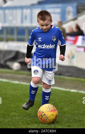 Oldham, Royaume-Uni. 01 février 2020. Oldham, ANGLETERRE - 1 FÉVRIER Mascottes avant le match de la Sky Bet League 2 entre Oldham Athletic et Bradford City à Boundary Park, Oldham le samedi 1 février 2020. (Crédit: Eddie Garvey | MI News) la photographie ne peut être utilisée qu'à des fins de rédaction de journaux et/ou de magazines, licence requise à des fins commerciales crédit: Mi News & Sport /Alay Live News Banque D'Images