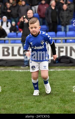 Oldham, Royaume-Uni. 01 février 2020. Oldham, ANGLETERRE - 1 FÉVRIER Mascottes avant le match de la Sky Bet League 2 entre Oldham Athletic et Bradford City à Boundary Park, Oldham le samedi 1 février 2020. (Crédit: Eddie Garvey | MI News) la photographie ne peut être utilisée qu'à des fins de rédaction de journaux et/ou de magazines, licence requise à des fins commerciales crédit: Mi News & Sport /Alay Live News Banque D'Images