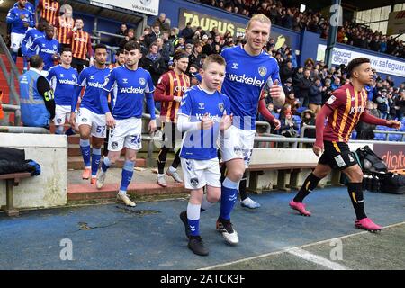 Oldham, Royaume-Uni. 01 février 2020. Oldham, ANGLETERRE - 1 FÉVRIER Mascottes avant le match de la Sky Bet League 2 entre Oldham Athletic et Bradford City à Boundary Park, Oldham le samedi 1 février 2020. (Crédit: Eddie Garvey | MI News) la photographie ne peut être utilisée qu'à des fins de rédaction de journaux et/ou de magazines, licence requise à des fins commerciales crédit: Mi News & Sport /Alay Live News Banque D'Images