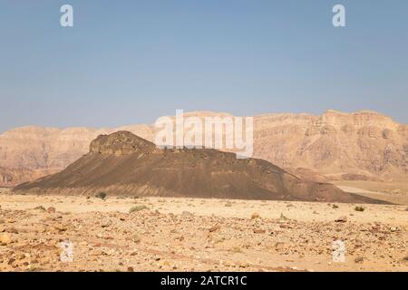 Vallée de Timna dans le désert du Néguev, Israël Banque D'Images