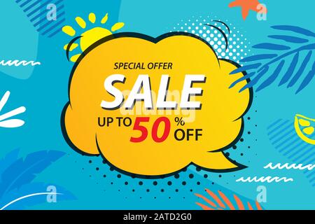 E-mails et bannières de vente d'été. Illustrations vectorielles pour le site Web, les affiches, les brochures, les remises sur les bons d'achat, les dépliants, les conceptions de bulletins d'information, les annonces, les articles Illustration de Vecteur