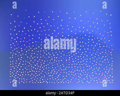 Lignes de boules de mesh colorées. Un nouveau fond confettis motifs. Confettis nouveau gradient de fond. Illustration de Vecteur