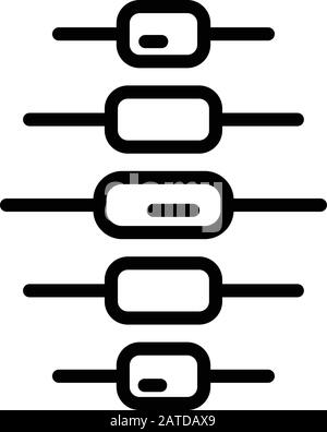 Icône de diagramme rachidien, style de contour Illustration de Vecteur