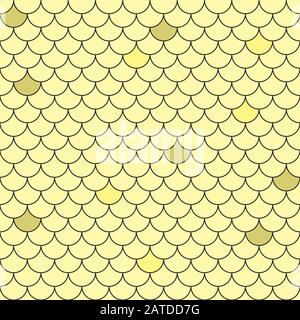 Écailles de poisson sans couture. Répétition de l'arrière-plan géométrique dans des tons dorés. Illustration vectorielle géométrique stylisée EPS8. Illustration de Vecteur