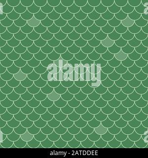 Écailles de poisson sans couture. Répétition de l'arrière-plan géométrique en vert. Illustration vectorielle géométrique stylisée EPS8. Illustration de Vecteur