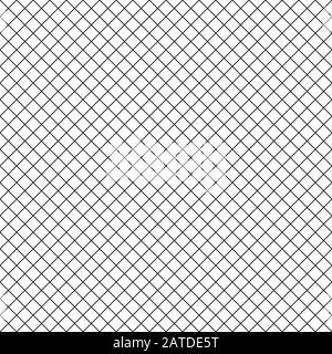 Intersection d'une répétition perpendiculaire doublée sans couture. Répétition de la texture du maillage avec des lignes de croisement perpendiculaires noires sur fond blanc. Grille à damier Illustration de Vecteur