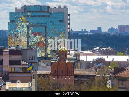 Célèbres portes d'or à Kiev - l'un des endroits touristiques les plus visités de la ville, l'Ukraine. Banque D'Images