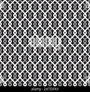 Clôture métallique filaire texture sans couture. Maille métallique en acier. Répétition de scénario au format EPS8. Illustration de Vecteur