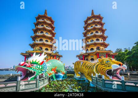 Tigre Dragon Tower à Kaohsiung, Taiwan Banque D'Images